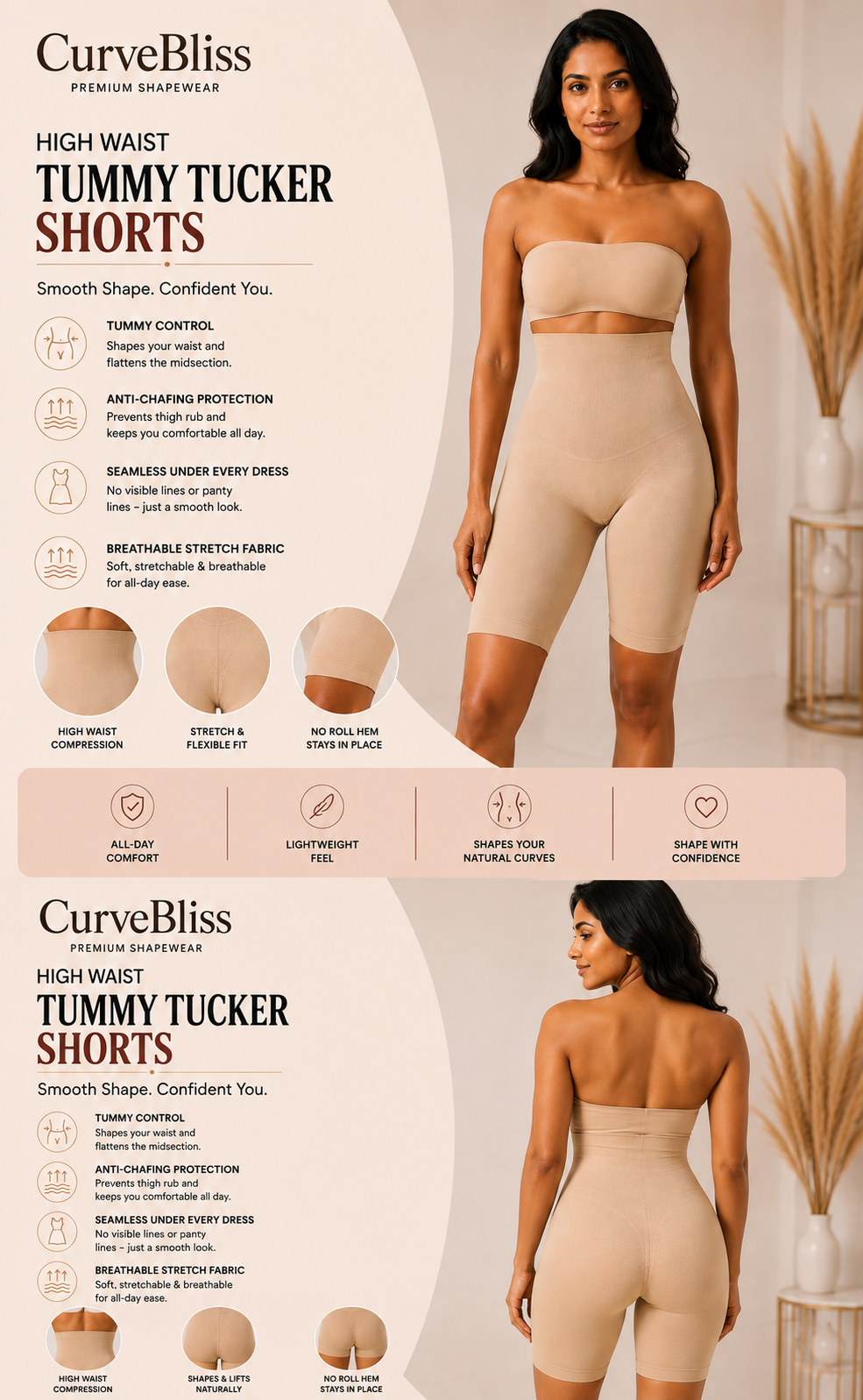 Tummy & Thigh Shapewear Shorts