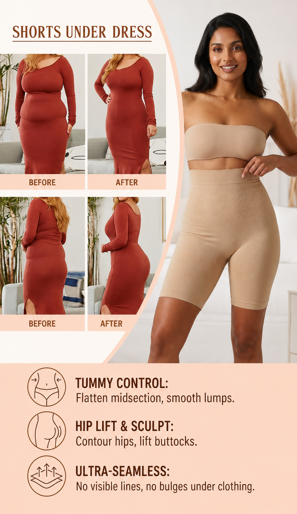 High Waist Tummy Tucker Shorts