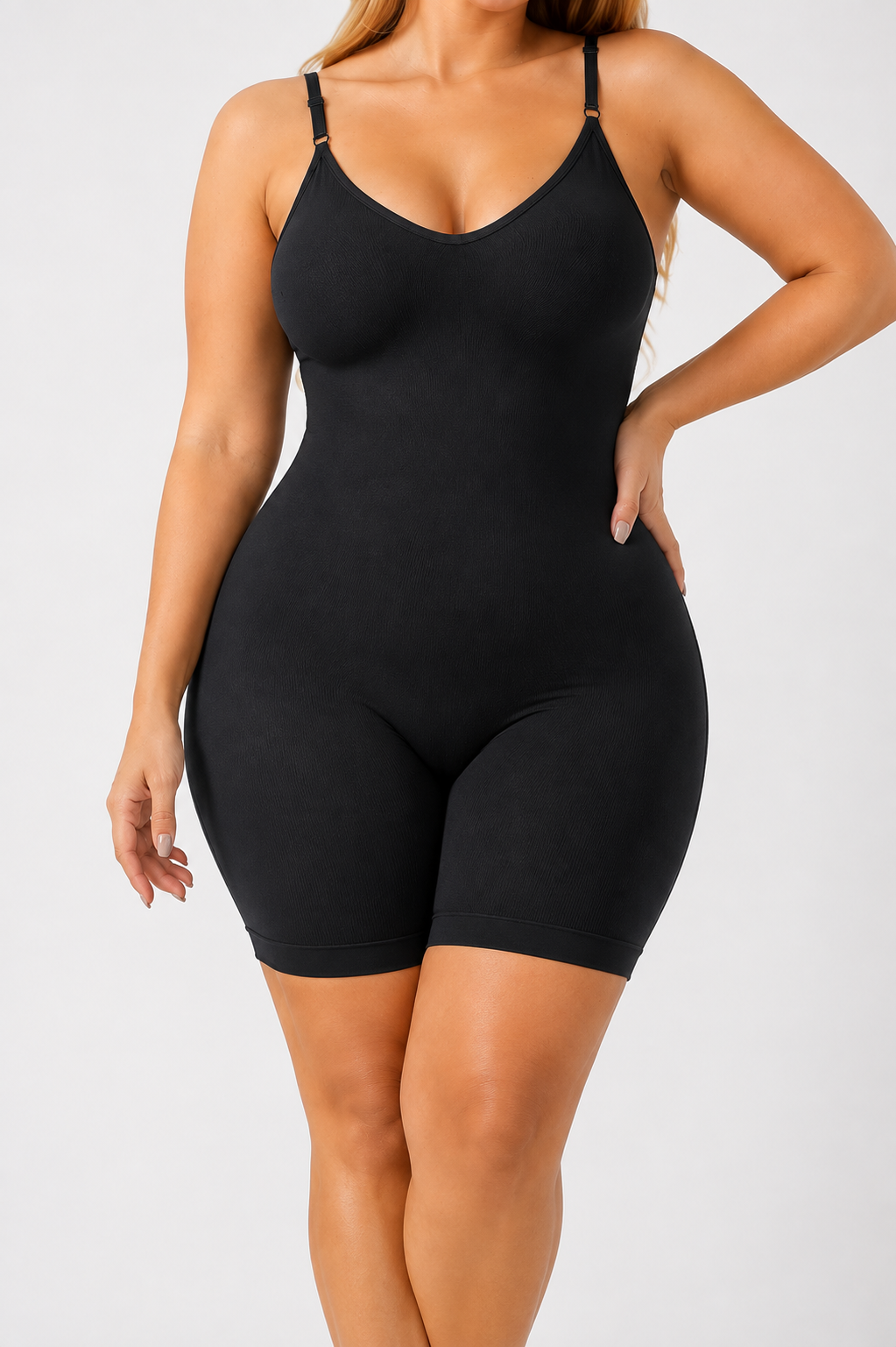 CurveBliss Mid-Thigh Shaping Bodysuit