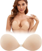 CurveBliss Backless & Strapless Self-Adhesive Push-Up Bra