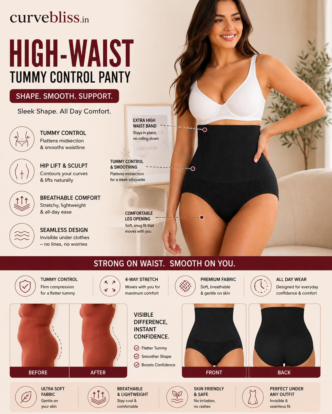 High-Waist Tummy Control Panty