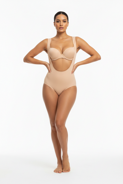 Open Bust Butt Lifting Bodysuit